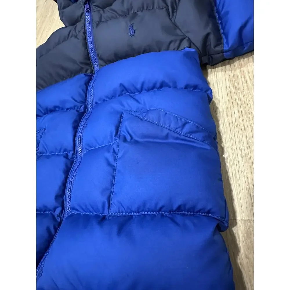 Ralph Lauren Blue Navy Hooded Puffer Snowsuit